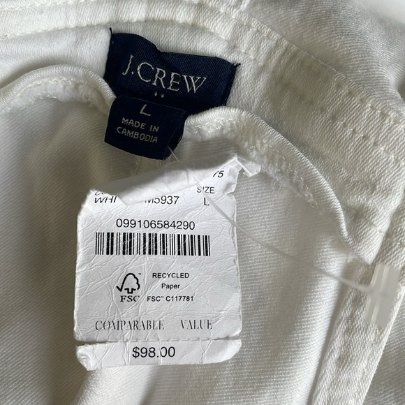 J.Crew White Denim Cutoff Overalls - Picture 9 of 14